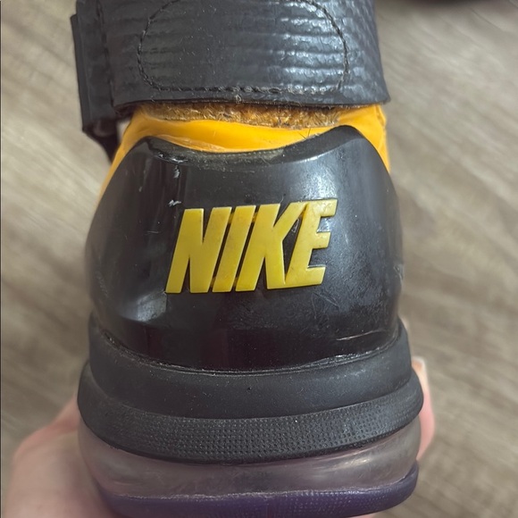 Nike Black and Yellow HyperDunk High Top Basketball Shoes - Picture 2 of 3